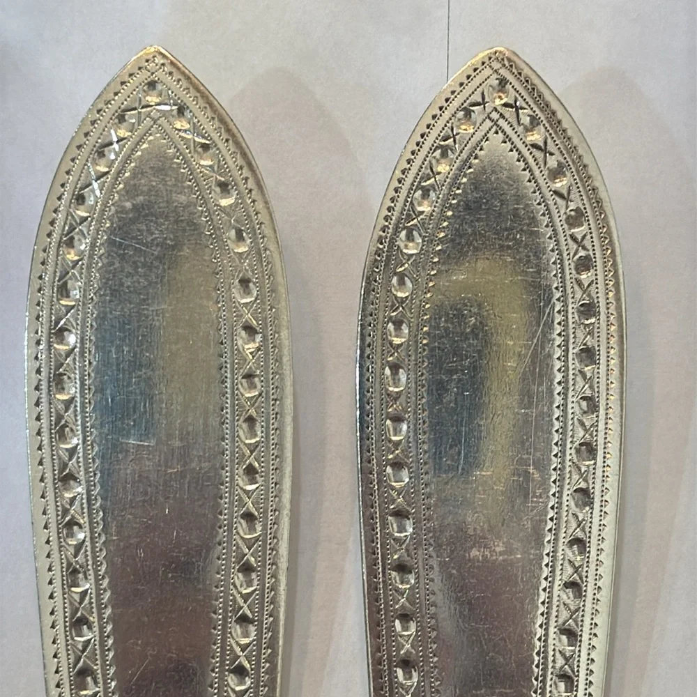 ANTIQUE VICTORIAN Thomas Prime & Son‎ Stag Antlers 2 Set of Butter Knives